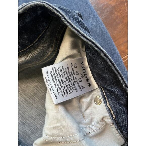 Vigoss Marley Straight Womens Casual Stretch Blue Jean Size 16 - Picture 3 of 7